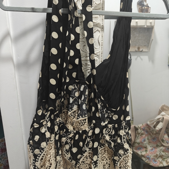 Free People Black and Cream Lace Dress - Picture 2 of 3